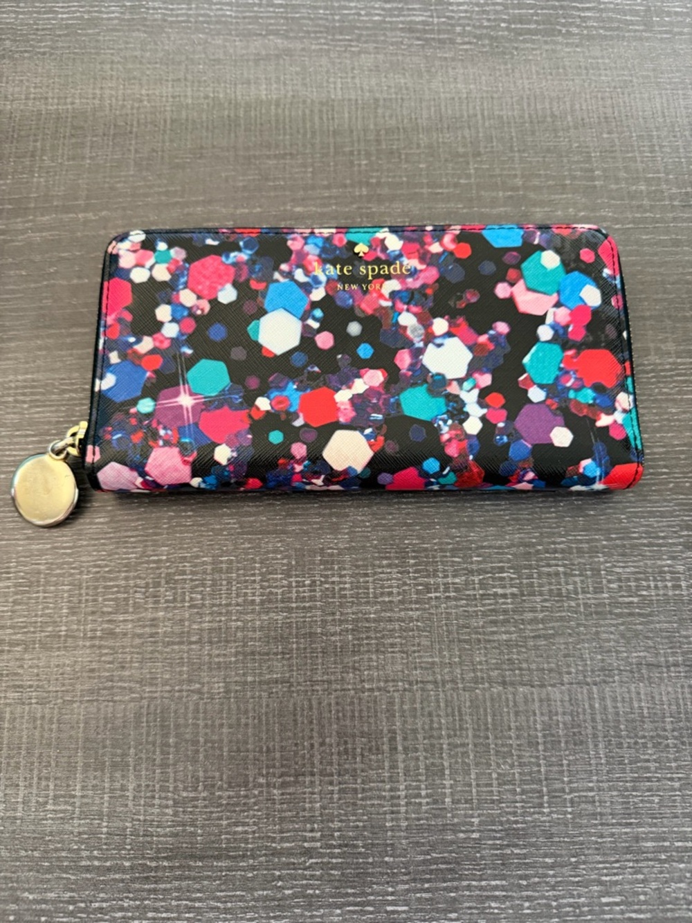 Kate Spade New York Jeweled Hexagon Neda Zip Around Continental Wallet